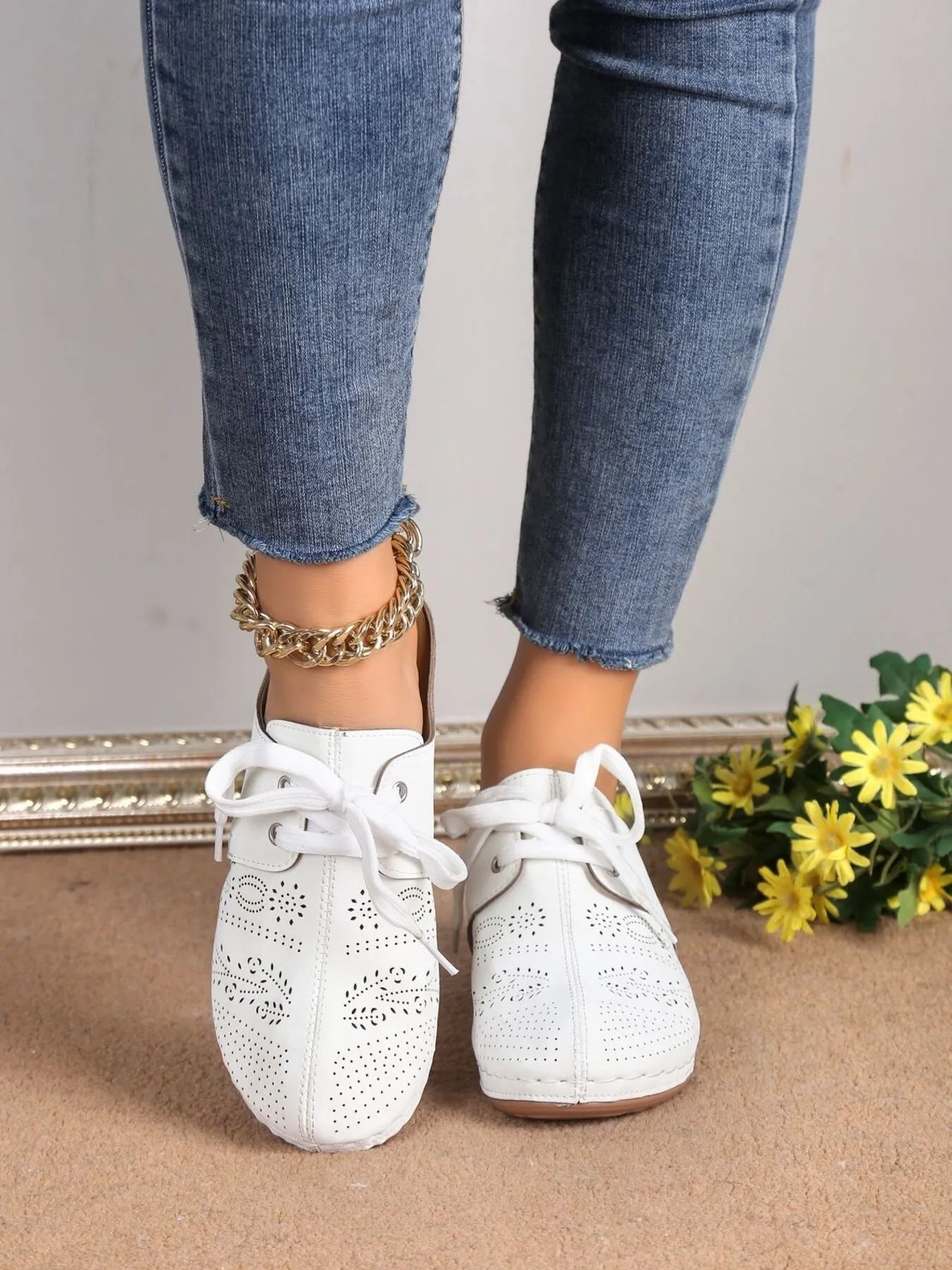 Breathable Lace - Up Slip - Ons - Plush Fashion Hub