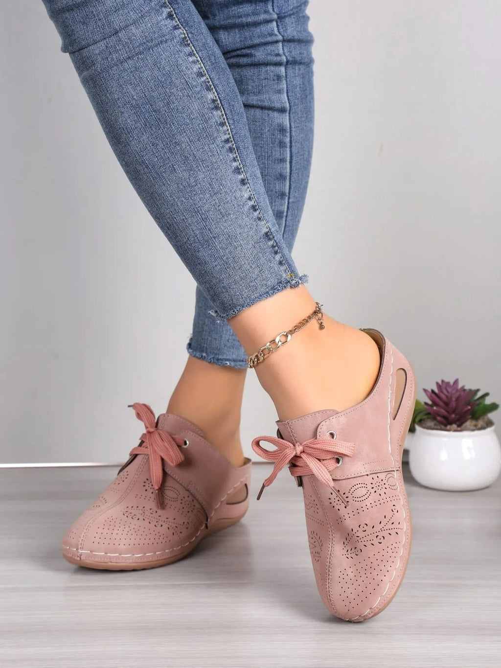Breathable Lace - Up Slip - Ons - Plush Fashion Hub