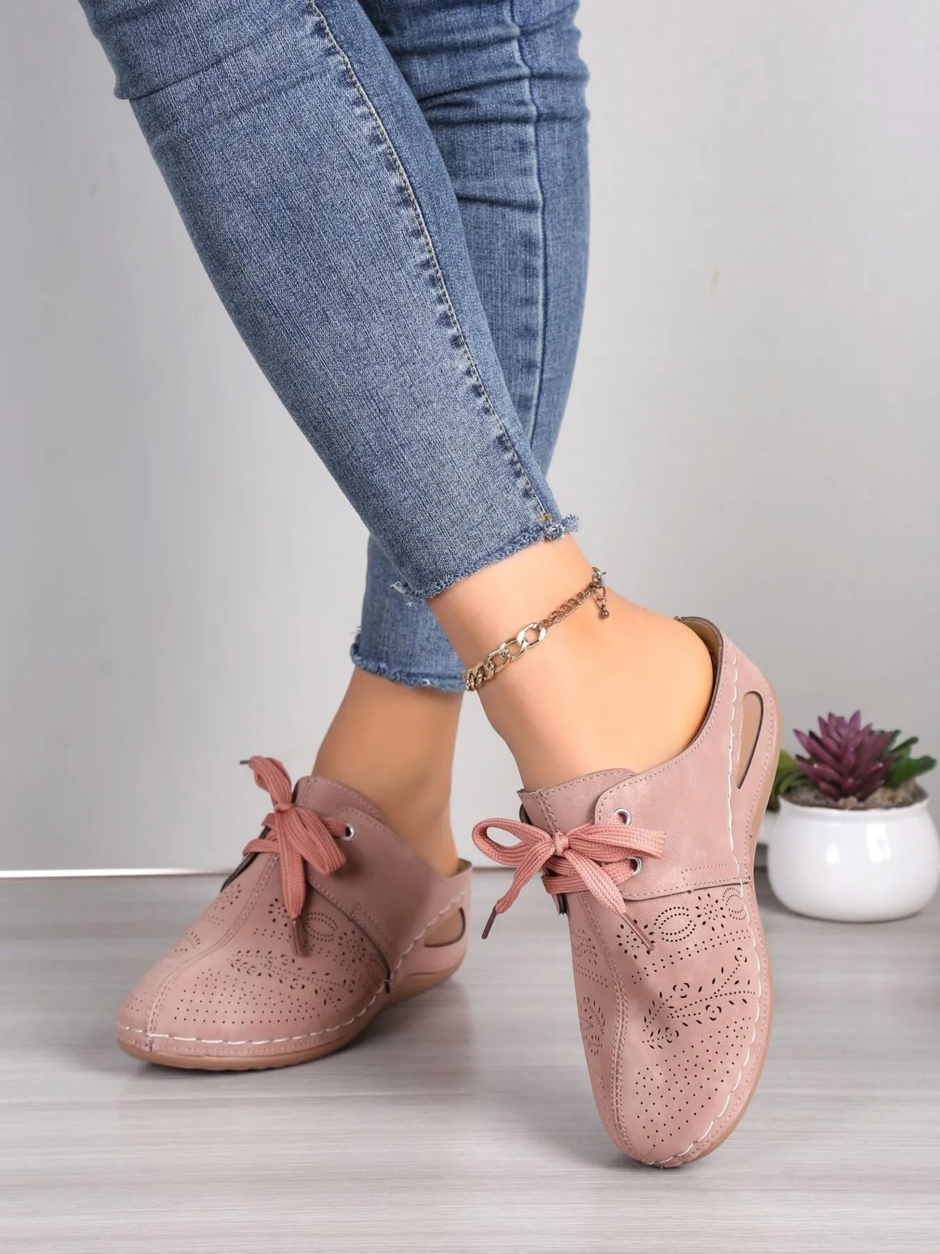 Breathable Lace - Up Slip - Ons - Plush Fashion Hub