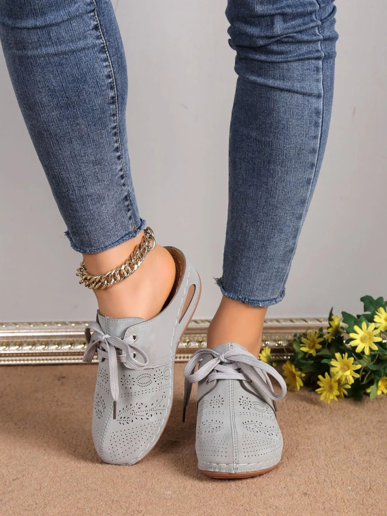 Breathable Lace - Up Slip - Ons - Plush Fashion Hub