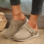 Buckle Accent Slip - Ons - Plush Fashion Hub