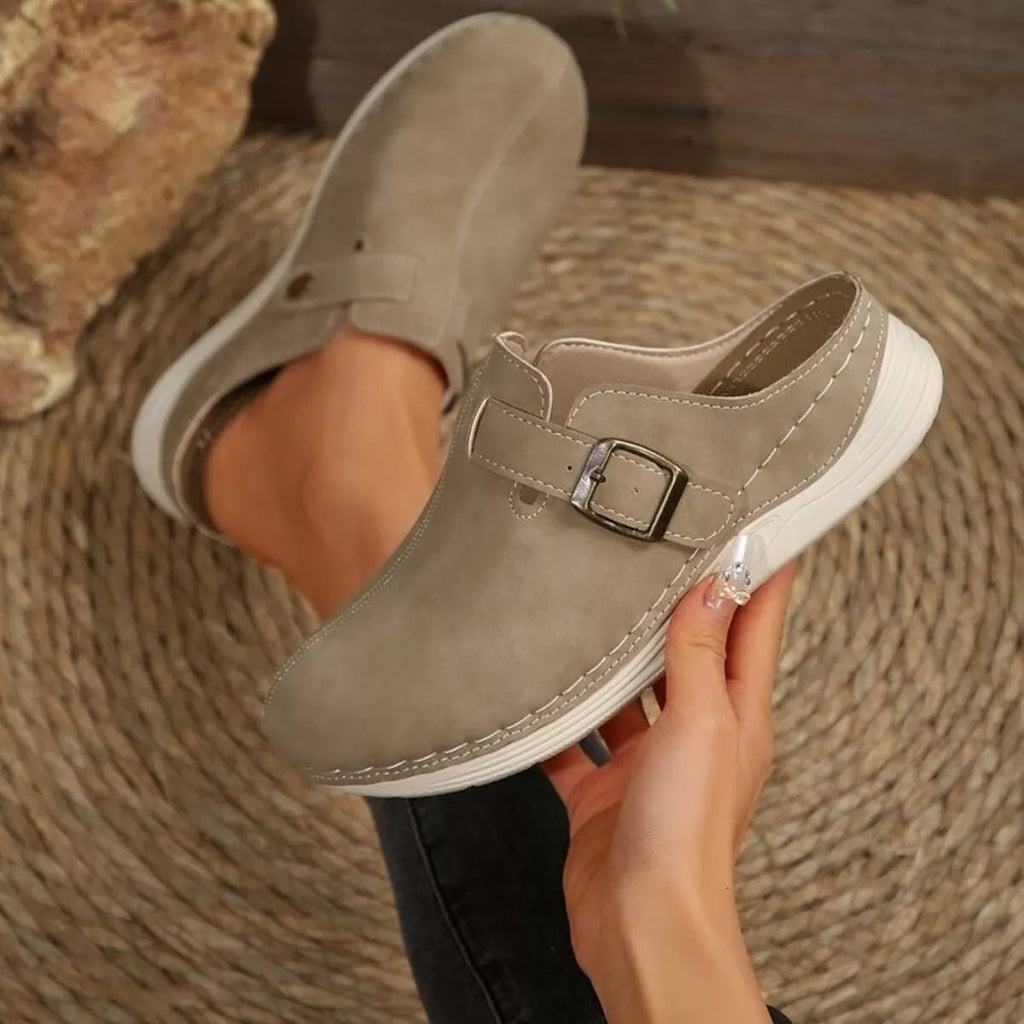 Buckle Accent Slip - Ons - Plush Fashion Hub