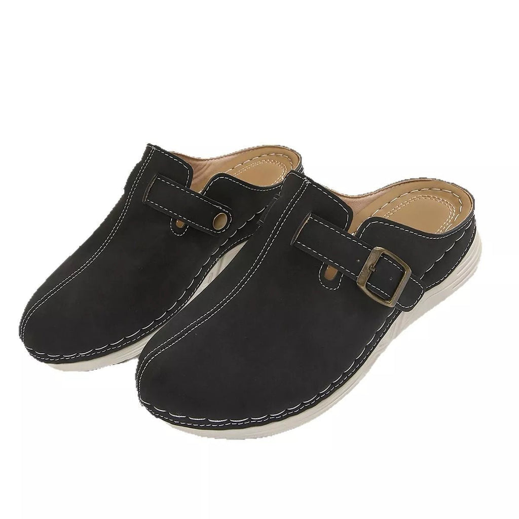 Buckle Accent Slip - Ons - Plush Fashion Hub