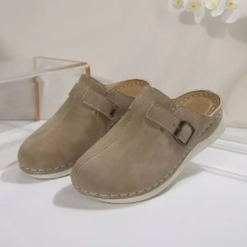 Buckle Accent Slip - Ons - Plush Fashion Hub