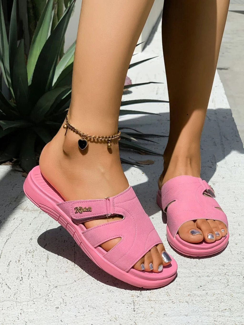 Casual Comfort Cut - Out Platform Slides - Plush Fashion Hub