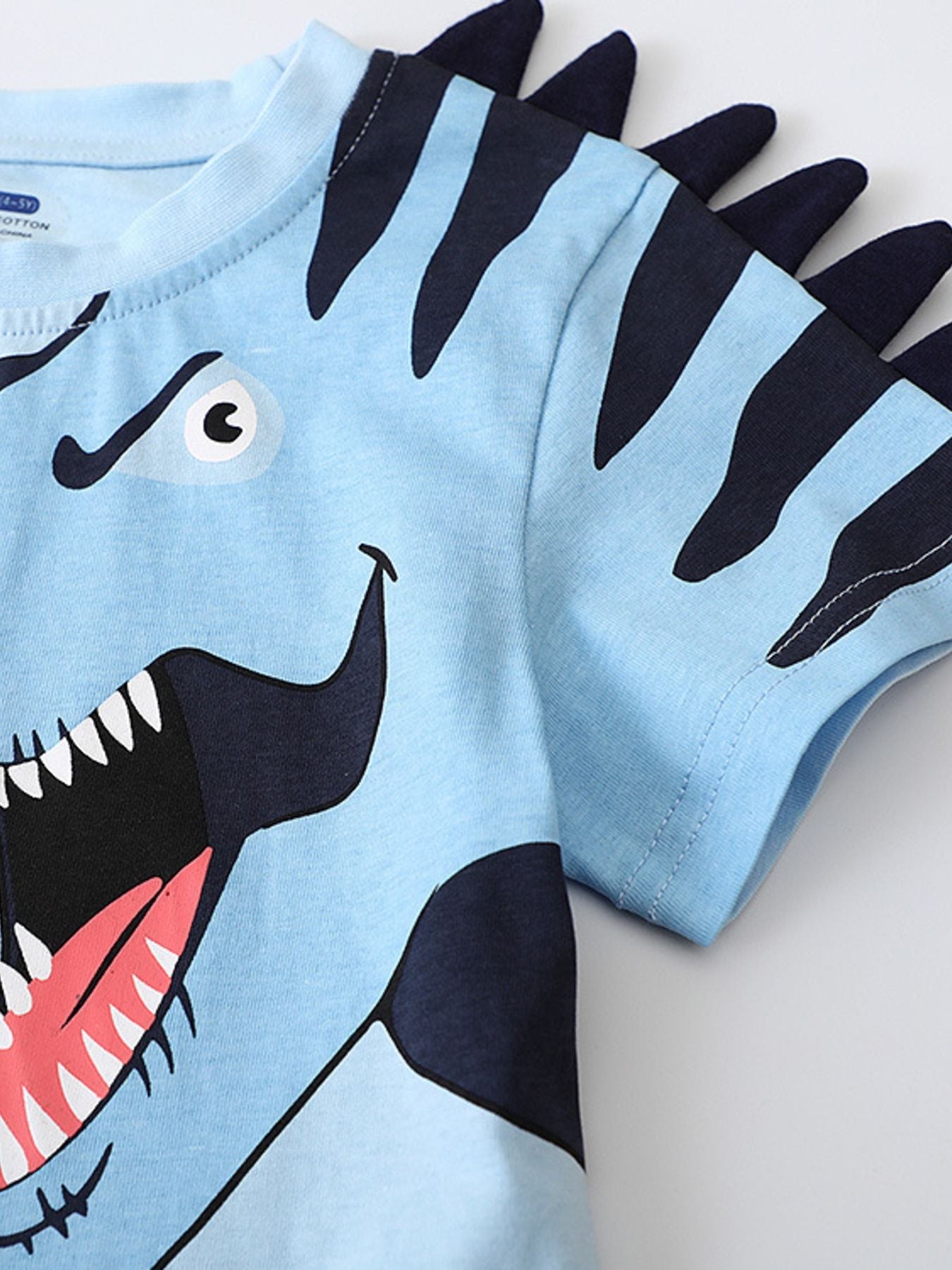 Children's Dinosaur Graphic Tee and Shorts Set - Plush Fashion Hub