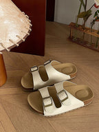 Classic Double Buckle Comfort Sandals - Plush Fashion Hub
