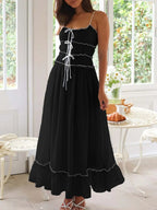 Devine Frill Ruffled Hem Midi Cami Dress - Plush Fashion Hub