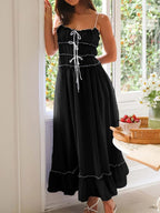 Devine Frill Ruffled Hem Midi Cami Dress - Plush Fashion Hub