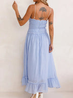 Devine Frill Ruffled Hem Midi Cami Dress - Plush Fashion Hub