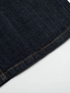 Men's wide leg denim jeans by Plush Fashion Shop, showing a relaxed fit with classic blue denim fabric and stitching details.
