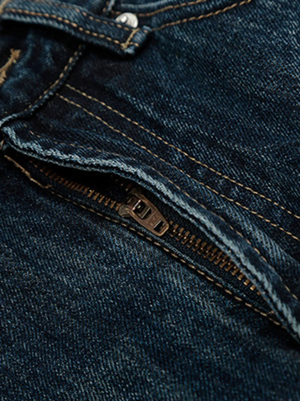 Men's washed wide-leg jeans by Trendsi featuring a relaxed fit, light distressing, and classic denim look.