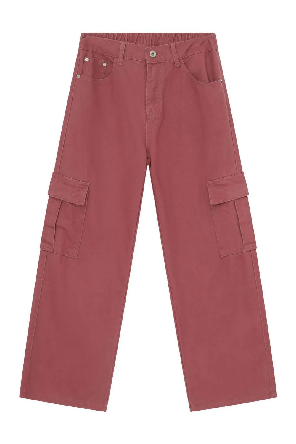 Men's mid-rise jeans with cargo pockets, Trendsi brand, showcasing classic denim style and functional pockets in a stylish fit.
