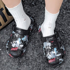 Men's printed platform sandals from Trendsi featuring bold patterns and a sturdy sole, perfect for casual summer wear.