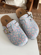 Floral Pattern Round Toe Slip - Ons - Plush Fashion Hub