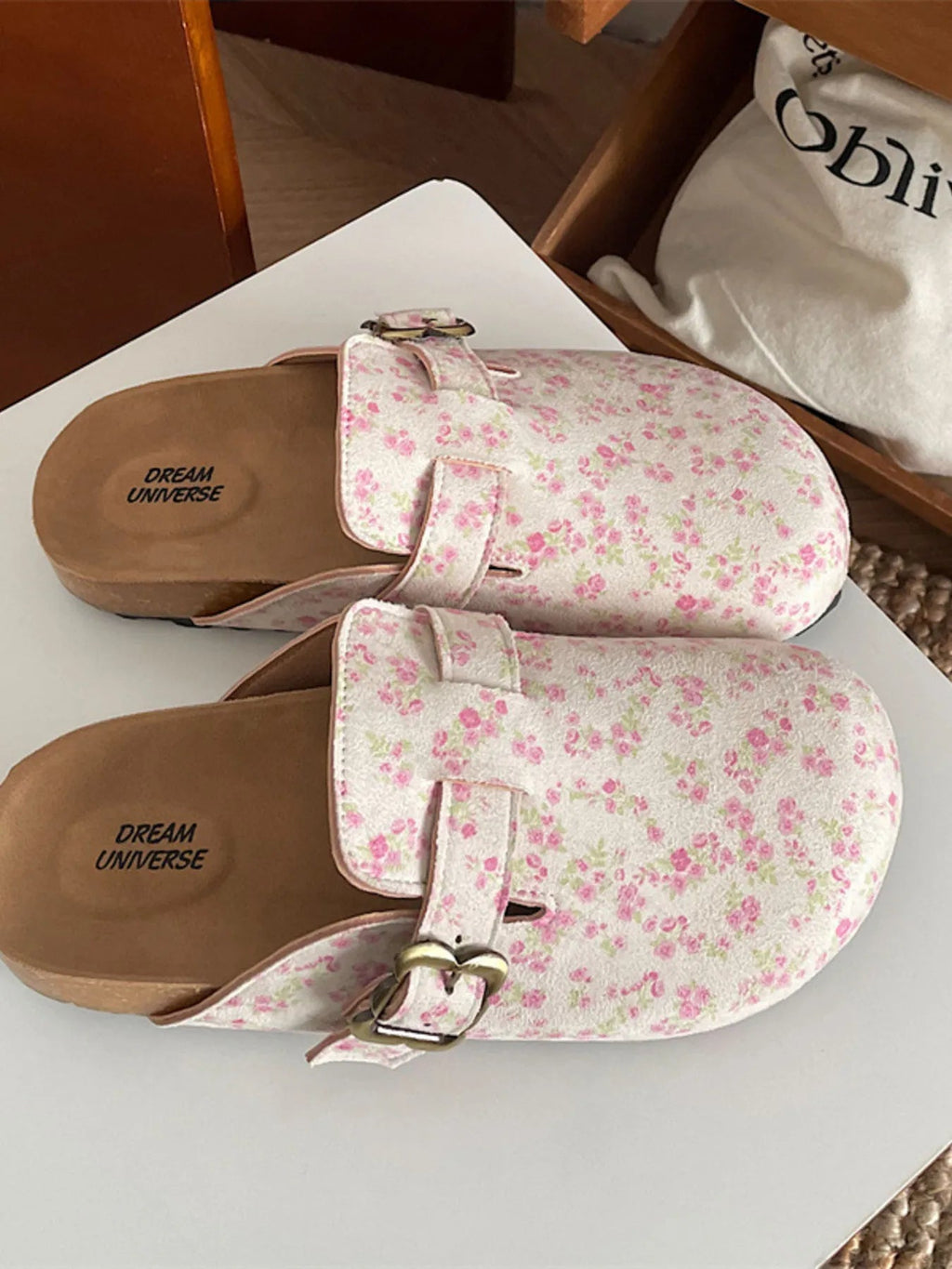 Floral Pattern Round Toe Slip - Ons - Plush Fashion Hub