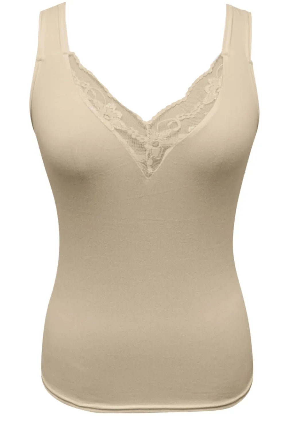 Full Size Lace Detail V - Neck Tank Plus Size - Plush Fashion Hub