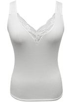 Full Size Lace Detail V - Neck Tank Plus Size - Plush Fashion Hub
