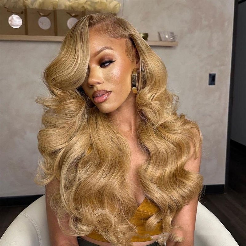 Human Hair Wig Front Lace All Real Hair 13 X4 Headgear - Plush Fashion Hub