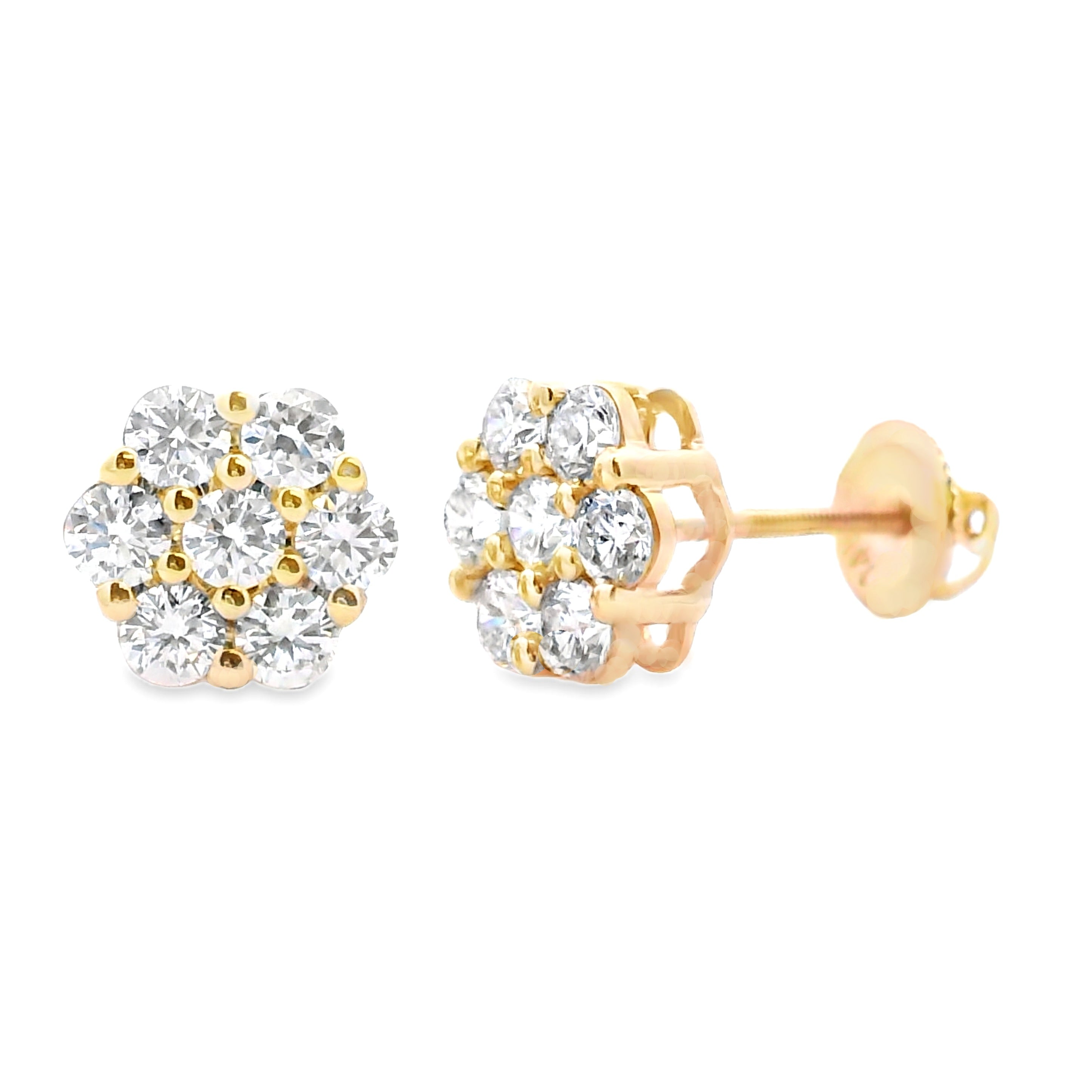 1.50ct Lab Grown Diamond Earrings 14KT Yellow Gold