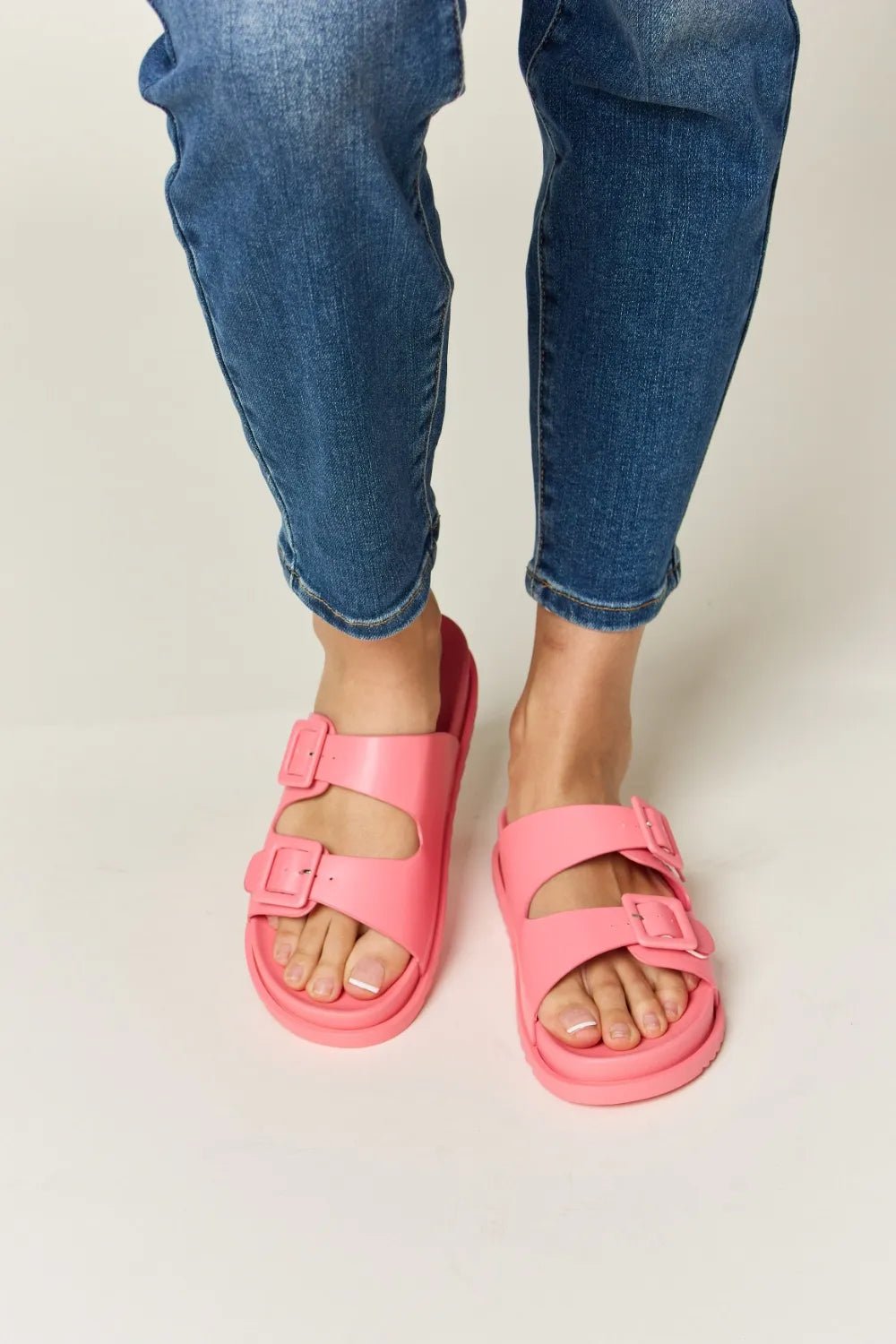 Legend Double Buckle Open Toe Sandals - Plush Fashion Hub