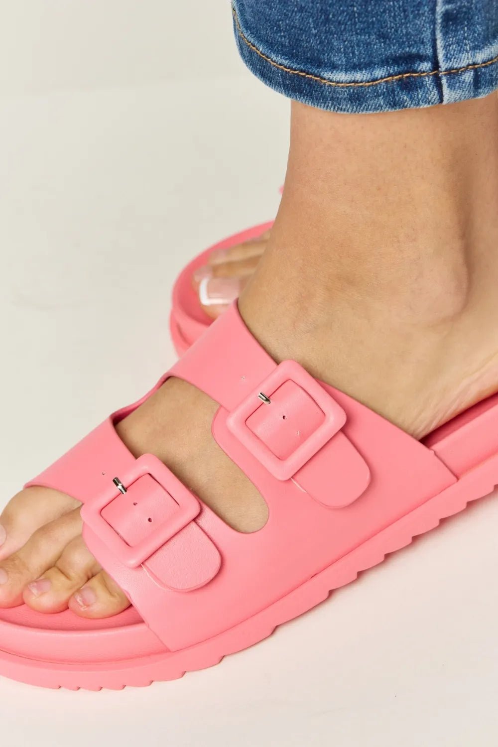 Legend Double Buckle Open Toe Sandals - Plush Fashion Hub