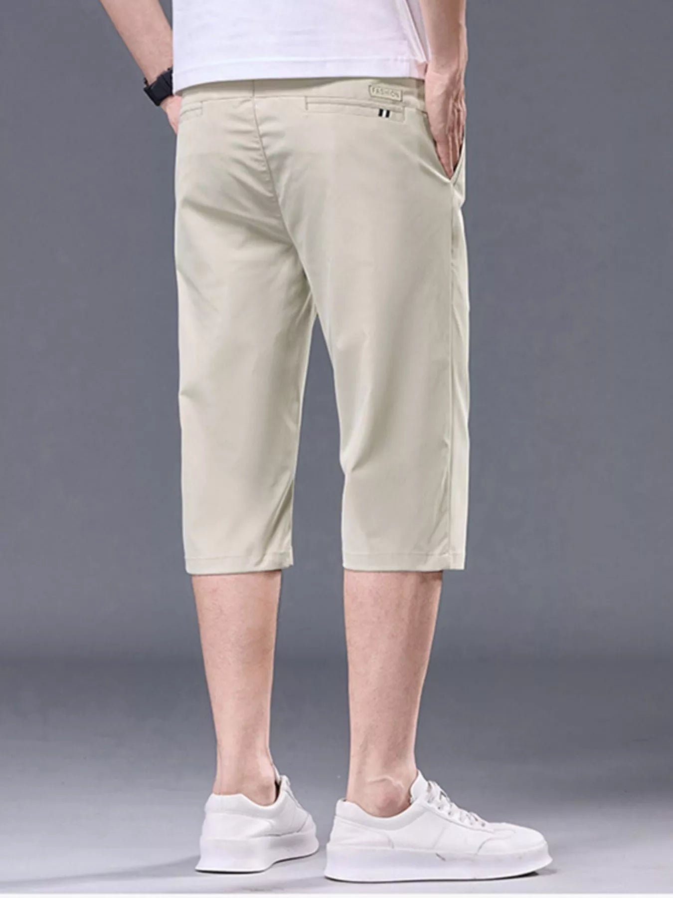 Men's Plus Size Casual Stretch Shorts with Pockets - Plush Fashion Hub