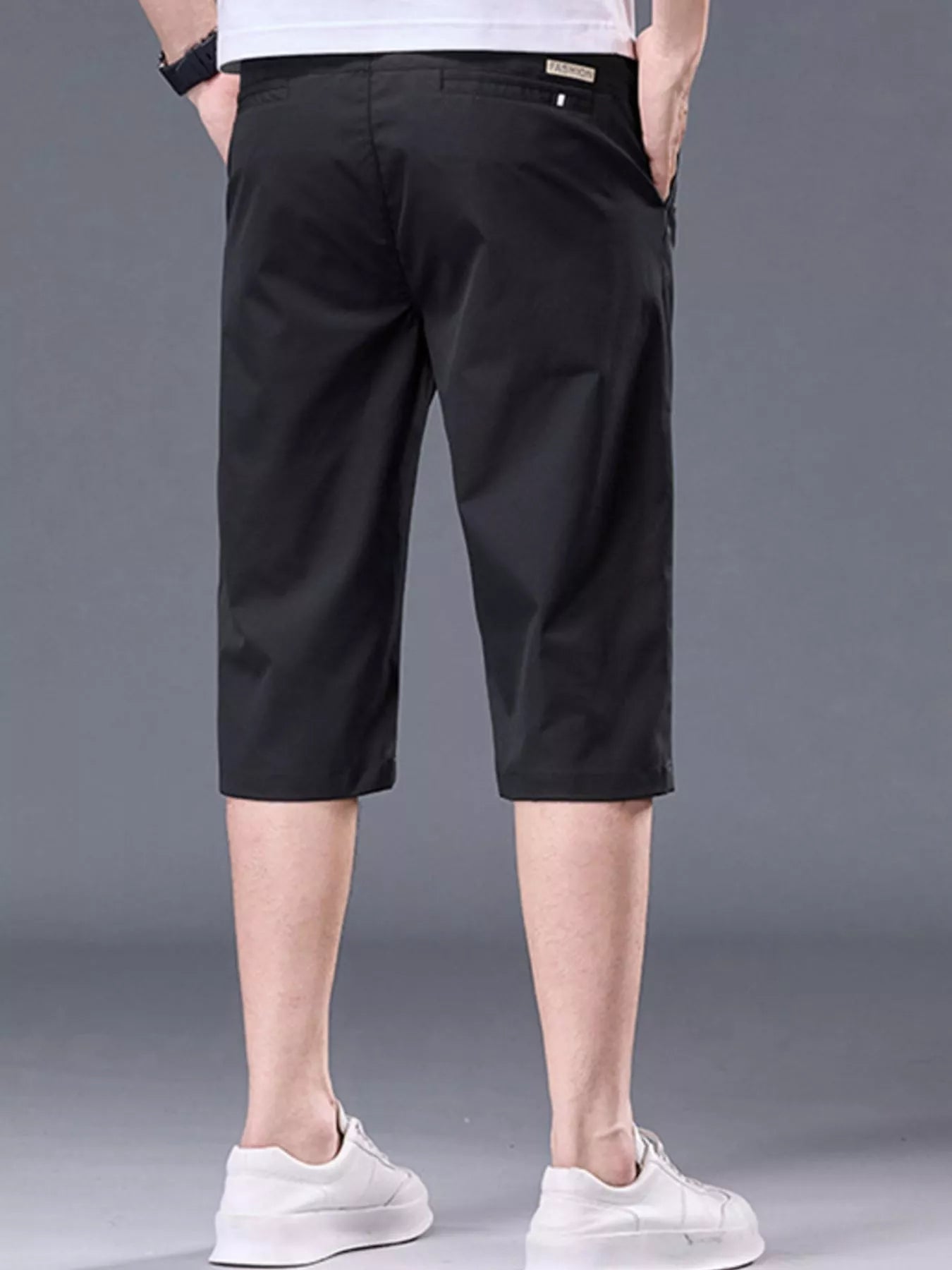 Men's Plus Size Casual Stretch Shorts with Pockets - Plush Fashion Hub