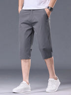 Men's Plus Size Casual Stretch Shorts with Pockets - Plush Fashion Hub