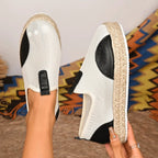 Women's breathable mesh espadrille platform slip-on flats by Trendsi, featuring lightweight mesh material and casual slip-on design.