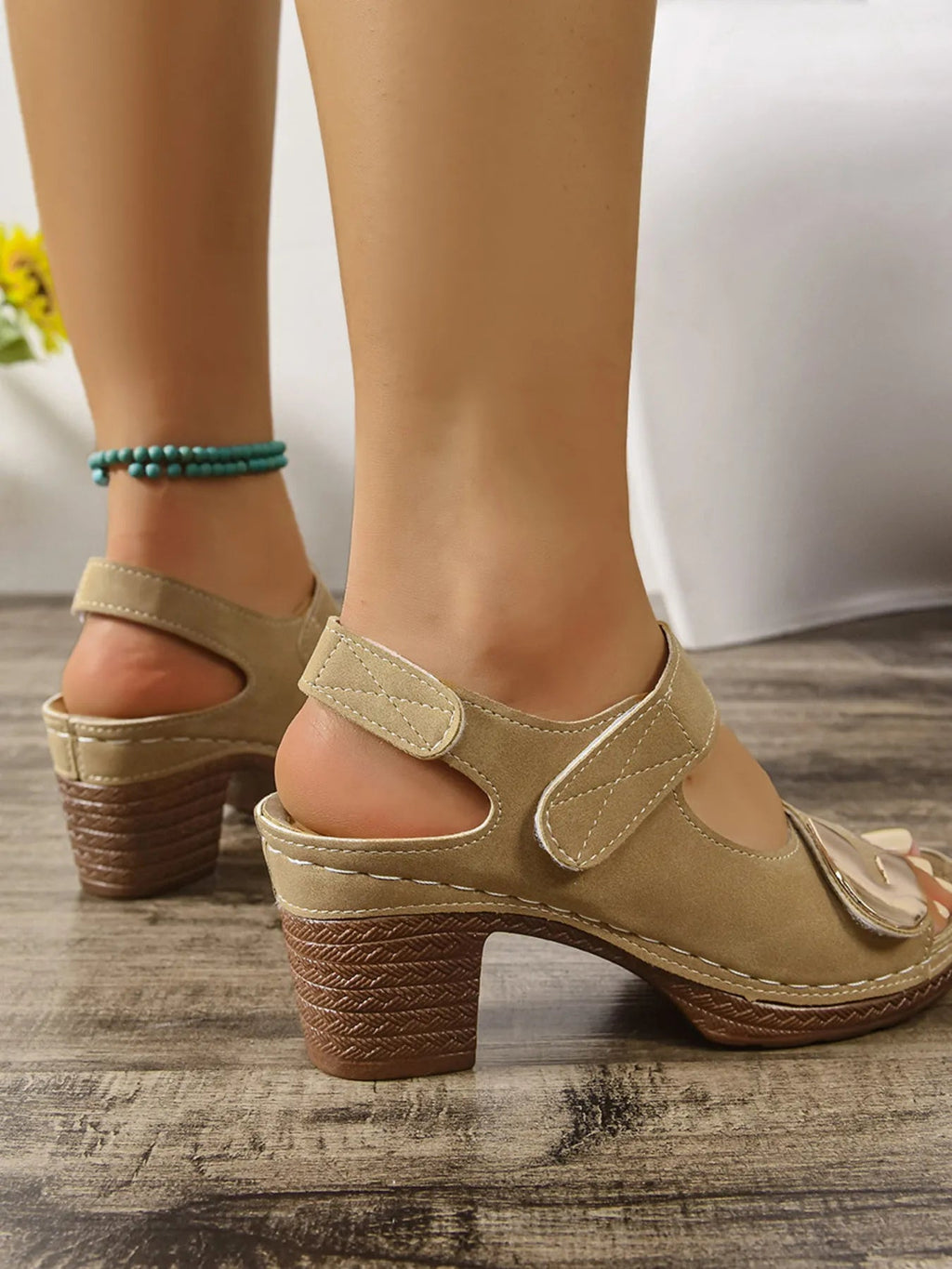 Open Toe Block Heel Sandals - Plush Fashion Hub
