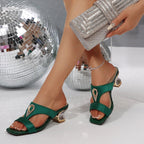 Open Toe Block Heels Sandals - Plush Fashion Hub
