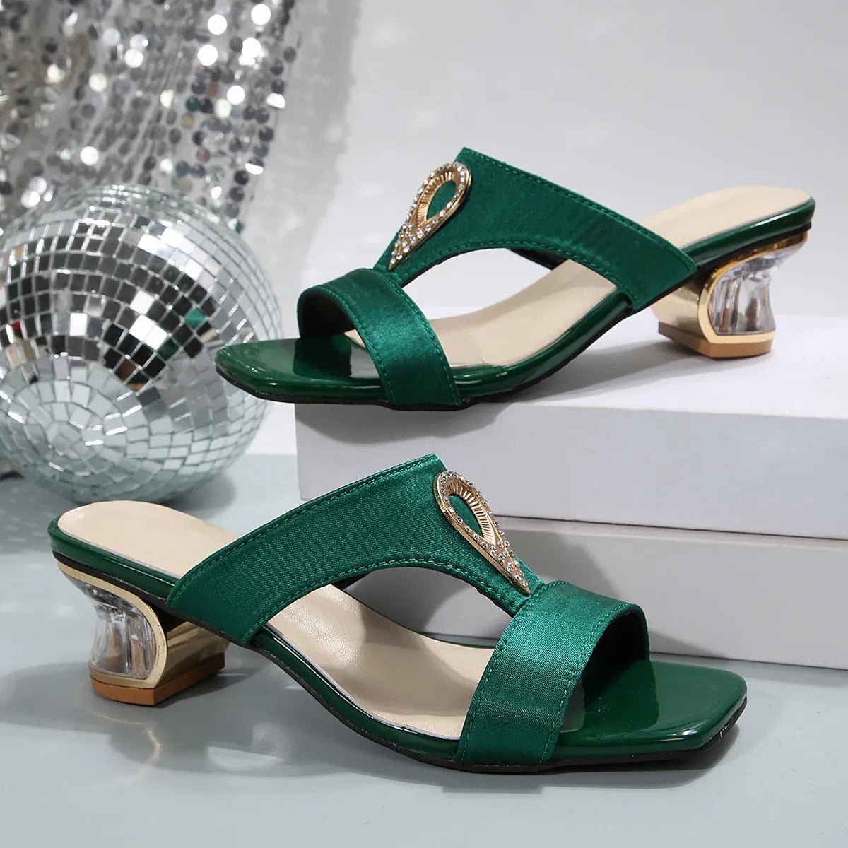 Open Toe Block Heels Sandals - Plush Fashion Hub