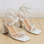 Open Toe Block Heels Sandals - Plush Fashion Hub