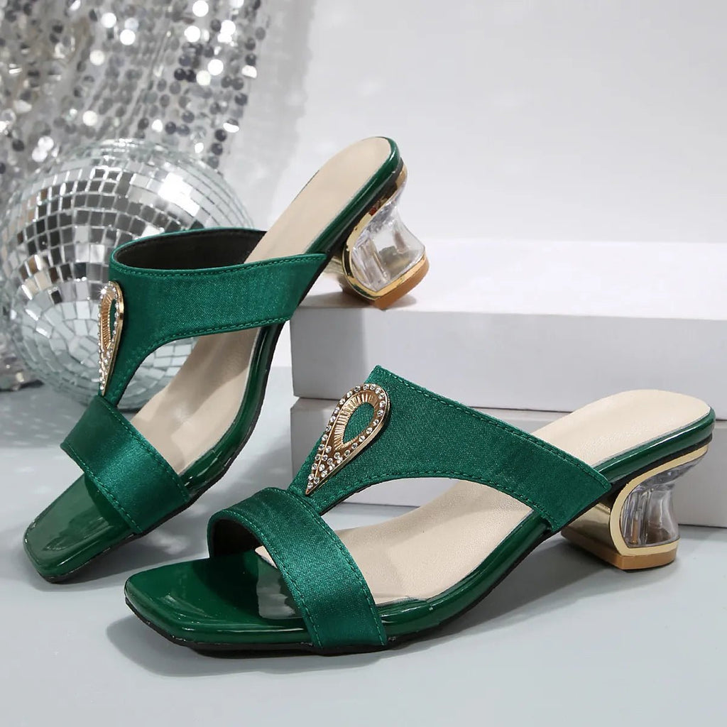 Open Toe Block Heels Sandals - Plush Fashion Hub