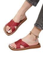 Open Toe Flats Sandals - Plush Fashion Hub