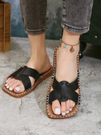 Open Toe Flats Sandals - Plush Fashion Hub