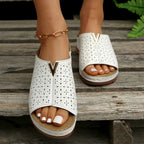 Open Toe Flats Sandals - Plush Fashion Hub