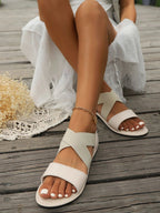 Open Toe Flats Sandals - Plush Fashion Hub