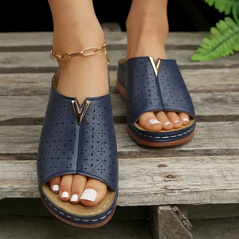Open Toe Flats Sandals - Plush Fashion Hub