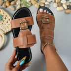 Open Toe Flats Sandals - Plush Fashion Hub