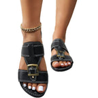Open Toe Flats Sandals - Plush Fashion Hub