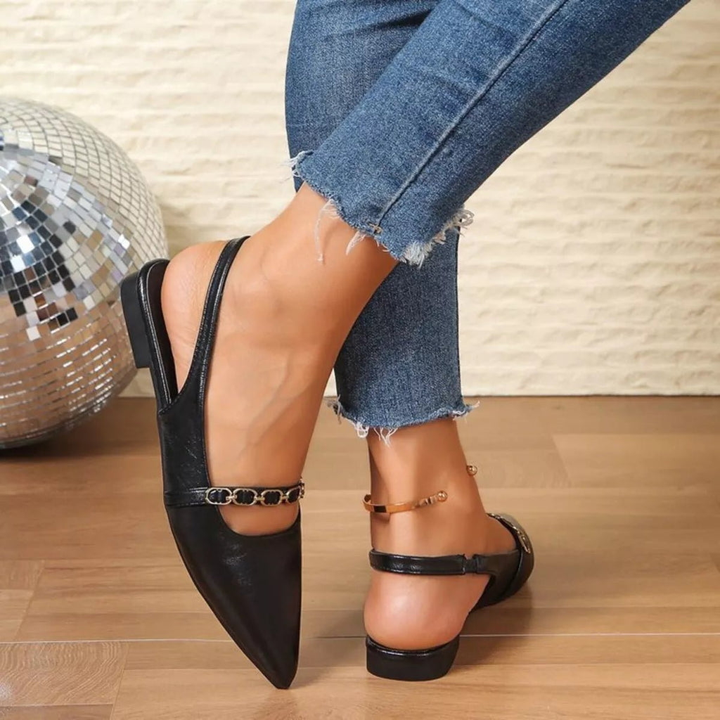 Point Toe Slingback Sandals - Plush Fashion Hub
