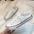 Round Toe Lace - Up Canvas Sneakers - Plush Fashion Hub