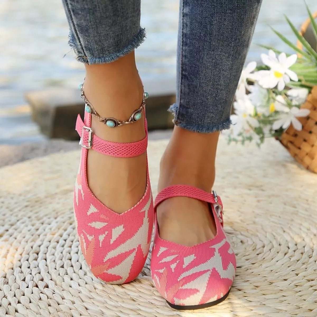 Round Toe Mesh Slip - Ons - Plush Fashion Hub