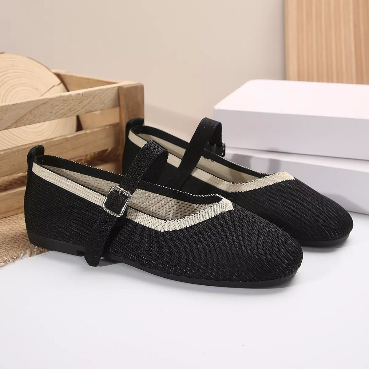 Round Toe Mesh Slip - Ons - Plush Fashion Hub