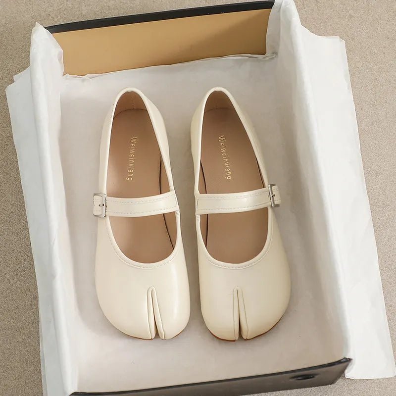 Split - Toe Flat Slip - Ons - Plush Fashion Hub