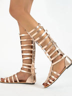 Strappy Sandals with Multiple Buckles - Plush Fashion Hub