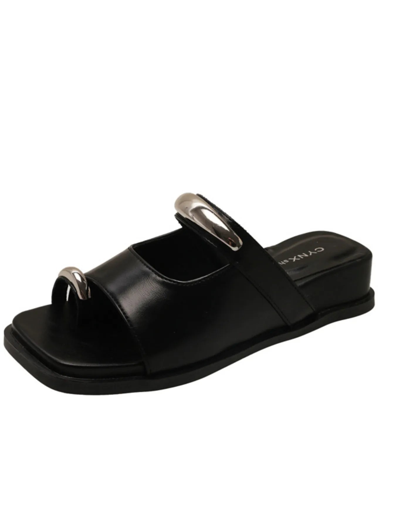 Toe Loop Cutout Platform Sandals - Plush Fashion Hub