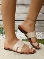 Toe Loop Flat Sandals - Plush Fashion Hub